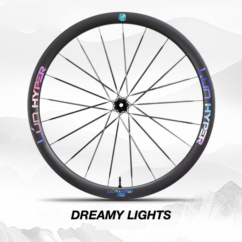 Autocollants Logo Infinity pour Roues Lún HYPER 5 D40 Gen 5 | Autocollants de Jante Imperméables (Jeu Complet pour Deux Roues + Autocollants de Rechange Inclus)