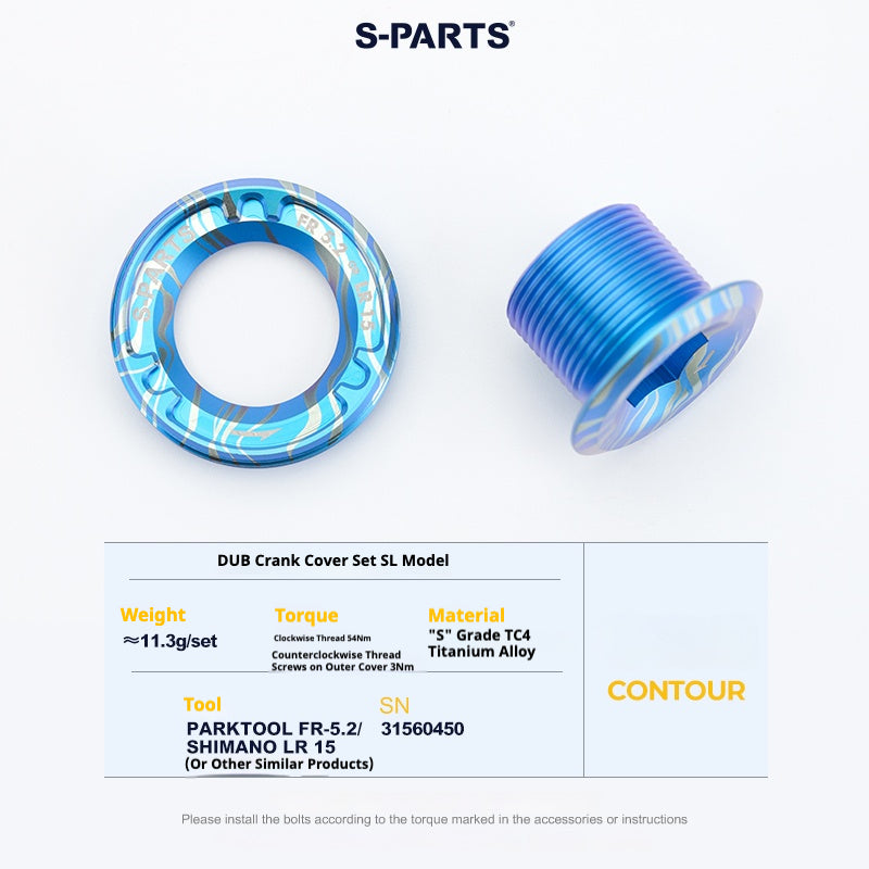 S-PARTS SRAM DUB cache de manivelle en titane Quarq Red Force Sram cache de manivelle de vélo
