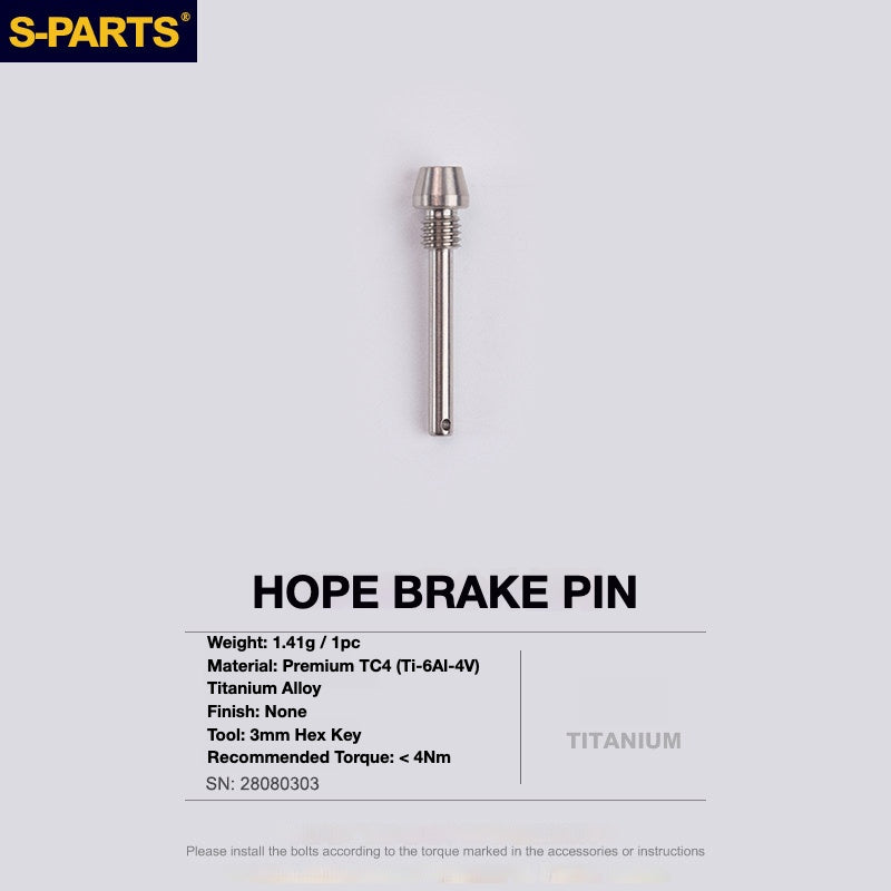 Kit de Parafusos de Freio S-PARTS Titânio para HOPE V4 / TECH / RACE / TRAIL / ZONE | Ferragens de Freio MTB Ultraleve