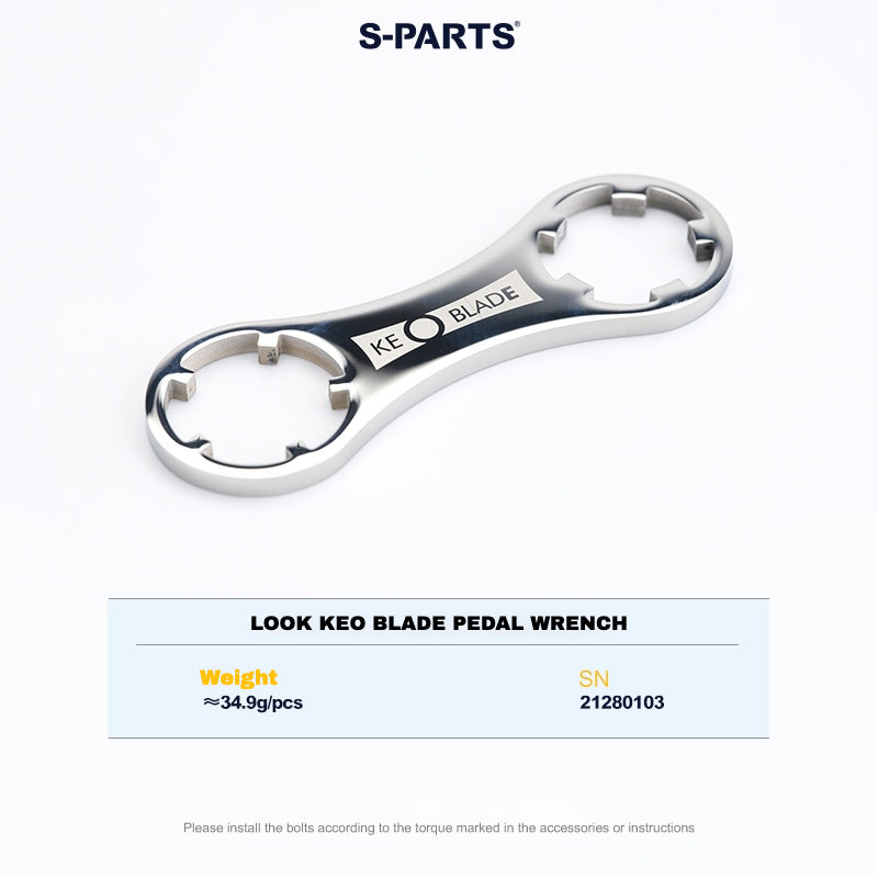 Kit de mise à niveau pédales S-PARTS en titane pour LOOK KEO2 MAX (60,5 g) et KEO BLADE (52,9 g) – Axes, boulons de tension et goupilles