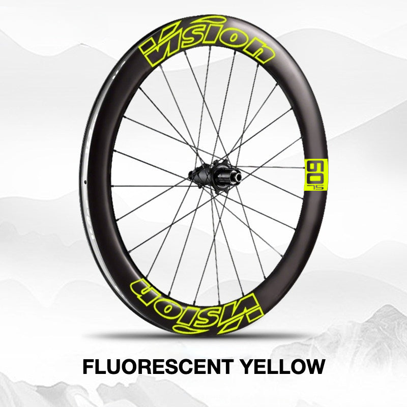 Custom Decal Kit for VISION METRON SL60 Wheels | Road Bike Carbon Rim Wrap Stickers(Complete Wheelset Decal Kit + Spare Set)