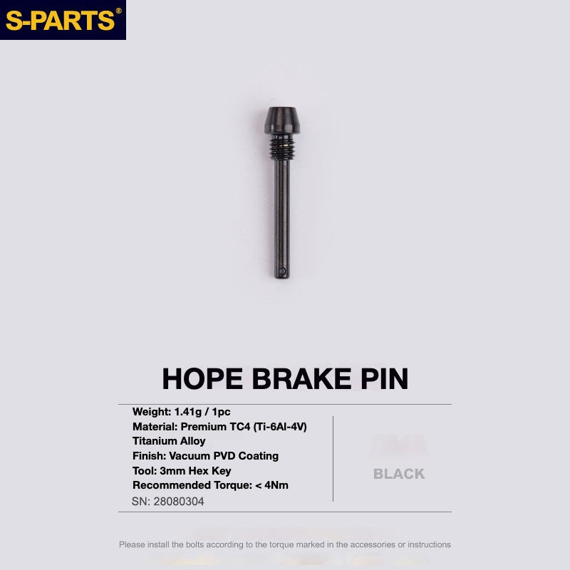 Kit de Parafusos de Freio S-PARTS Titânio para HOPE V4 / TECH / RACE / TRAIL / ZONE | Ferragens de Freio MTB Ultraleve