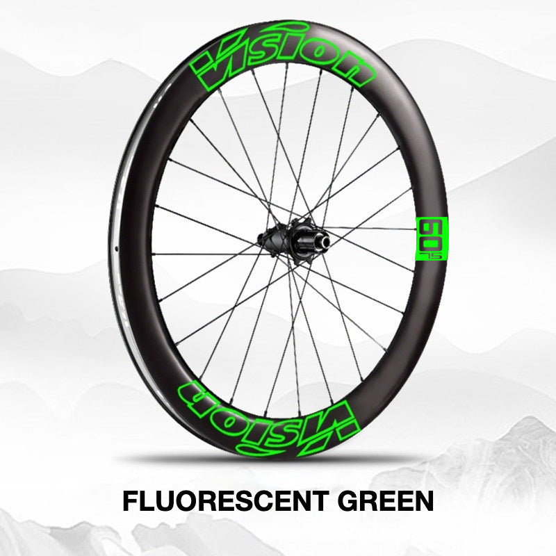 Custom Decal Kit for VISION METRON SL60 Wheels | Road Bike Carbon Rim Wrap Stickers(Complete Wheelset Decal Kit + Spare Set)