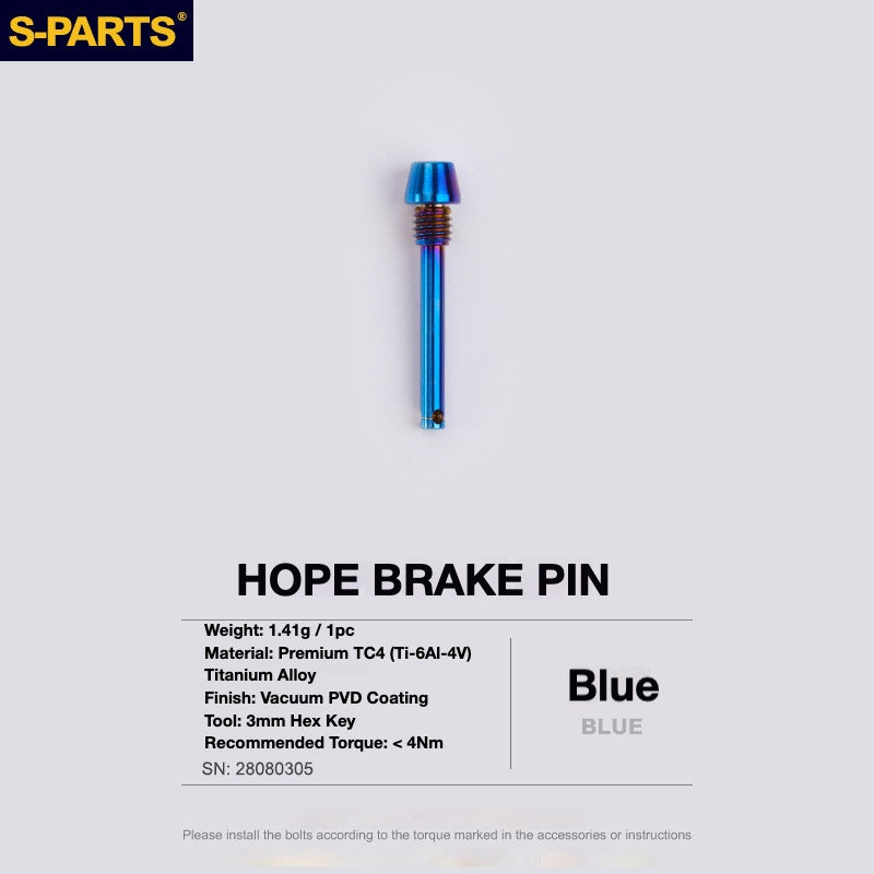 Kit de Parafusos de Freio S-PARTS Titânio para HOPE V4 / TECH / RACE / TRAIL / ZONE | Ferragens de Freio MTB Ultraleve