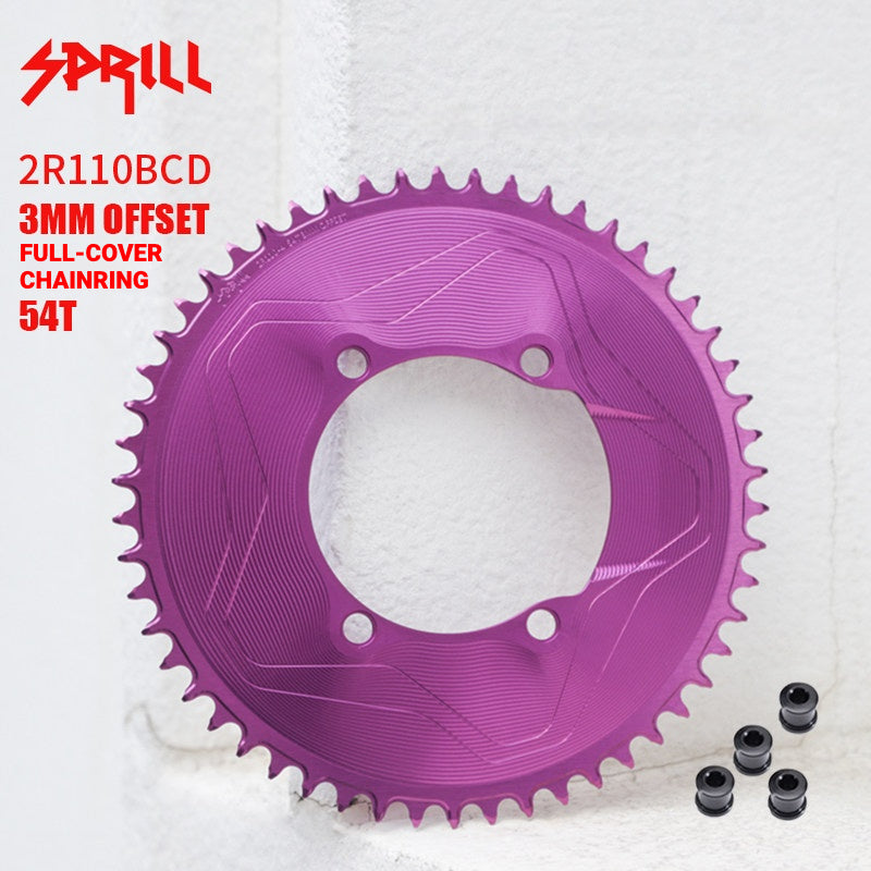 PASS QUEST SPRILL 110BCD 3mm Offset Narrow-Wide Chainring for Shimano R9200 / R8100 / R7100 | 40T–58T