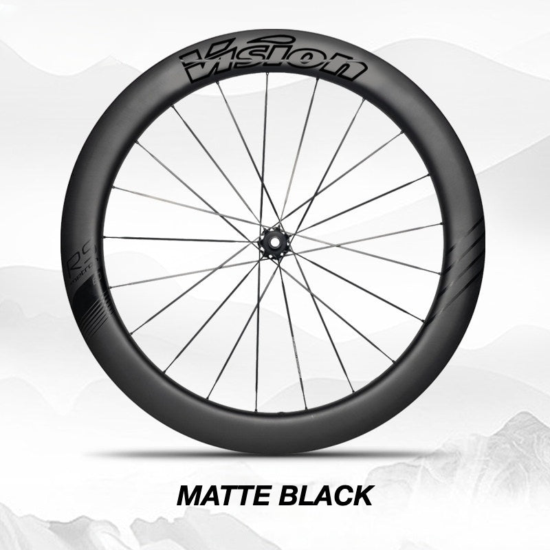 Custom Decal Kit for VISION METRON 60 RS Wheels | Road Bike Carbon Wheel Rim Wrap Stickers(Complete Wheelset Decal Kit + Spare Set)
