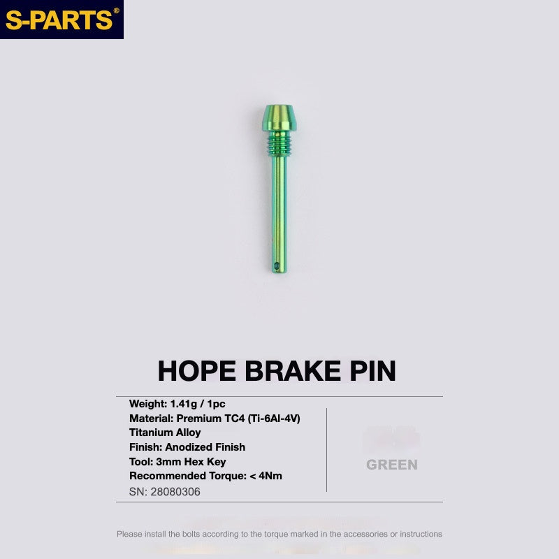 Kit de Parafusos de Freio S-PARTS Titânio para HOPE V4 / TECH / RACE / TRAIL / ZONE | Ferragens de Freio MTB Ultraleve