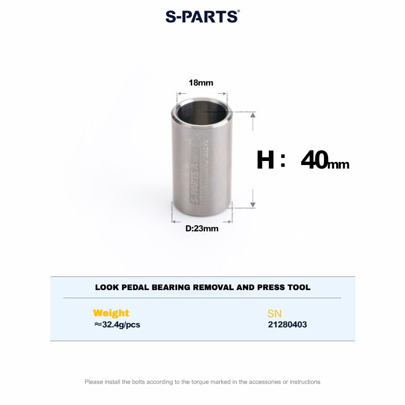 Kit de mise à niveau pédales S-PARTS en titane pour LOOK KEO2 MAX (60,5 g) et KEO BLADE (52,9 g) – Axes, boulons de tension et goupilles