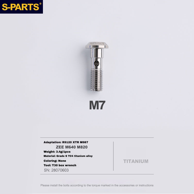 S-PARTS Boulon de corps d'étrier en titane pour Shimano R9120/R8070/M9120/M8100 | SRAM RED FOECE – Vis de montage de frein anodisées légères