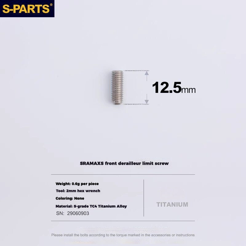 S-PARTS Titanium Drivetrain Hardware – SRAM RED AXS E1 Compatible Upgrade Kit