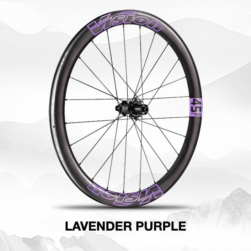 Custom Decal Kit for VISION METRON SL45 Wheels | Road Bike Carbon Rim Wrap Stickers(Complete Wheelset Decal Kit + Spare Set)
