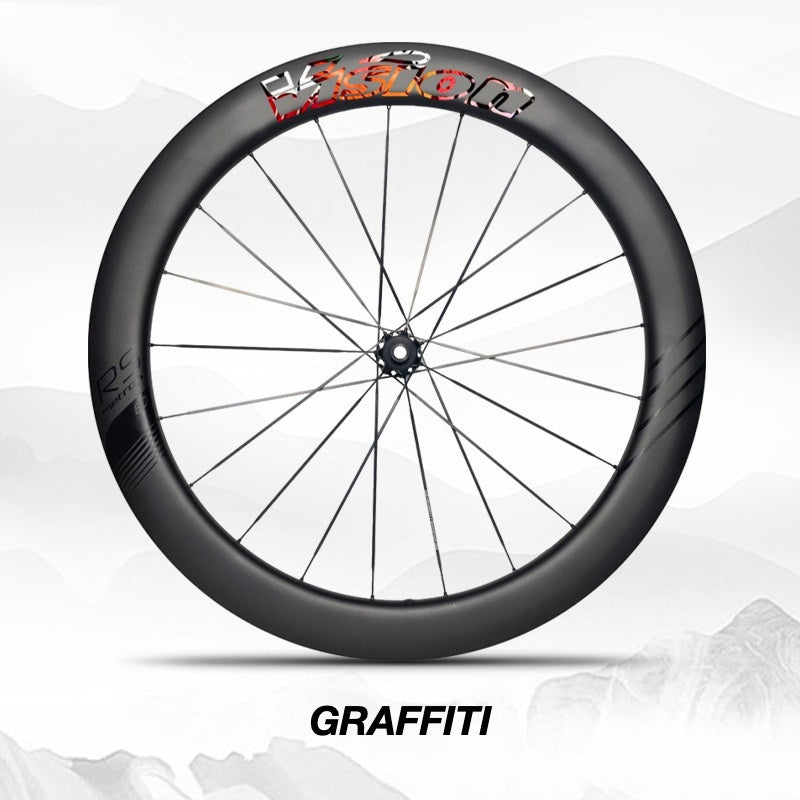 Custom Decal Kit for VISION METRON 60 RS Wheels | Road Bike Carbon Wheel Rim Wrap Stickers(Complete Wheelset Decal Kit + Spare Set)