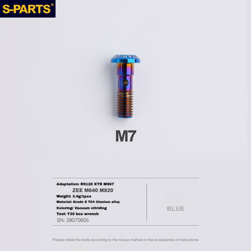 S-PARTS Boulon de corps d'étrier en titane pour Shimano R9120/R8070/M9120/M8100 | SRAM RED FOECE – Vis de montage de frein anodisées légères