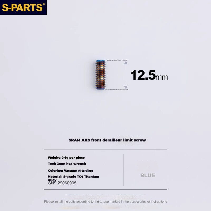 S-PARTS Titanium Drivetrain Hardware – SRAM RED AXS E1 Compatible Upgrade Kit