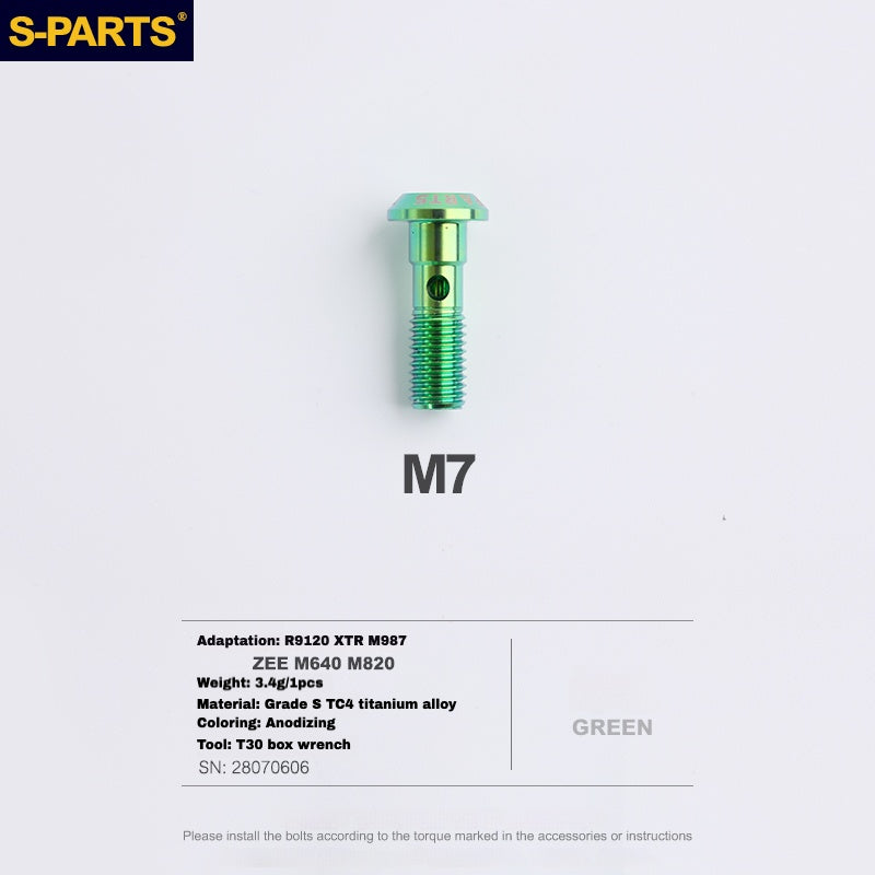 S-PARTS Boulon de corps d'étrier en titane pour Shimano R9120/R8070/M9120/M8100 | SRAM RED FOECE – Vis de montage de frein anodisées légères