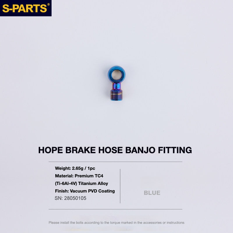Kit de Parafusos de Freio S-PARTS Titânio para HOPE V4 / TECH / RACE / TRAIL / ZONE | Ferragens de Freio MTB Ultraleve