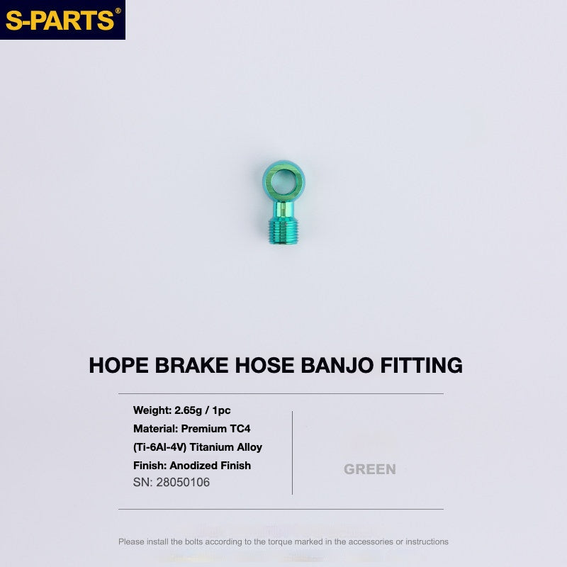 Kit de Parafusos de Freio S-PARTS Titânio para HOPE V4 / TECH / RACE / TRAIL / ZONE | Ferragens de Freio MTB Ultraleve