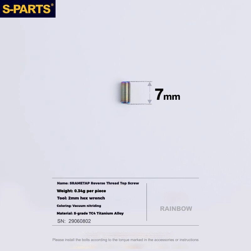 S-PARTS Titanium Drivetrain Hardware – SRAM RED AXS E1 Compatible Upgrade Kit
