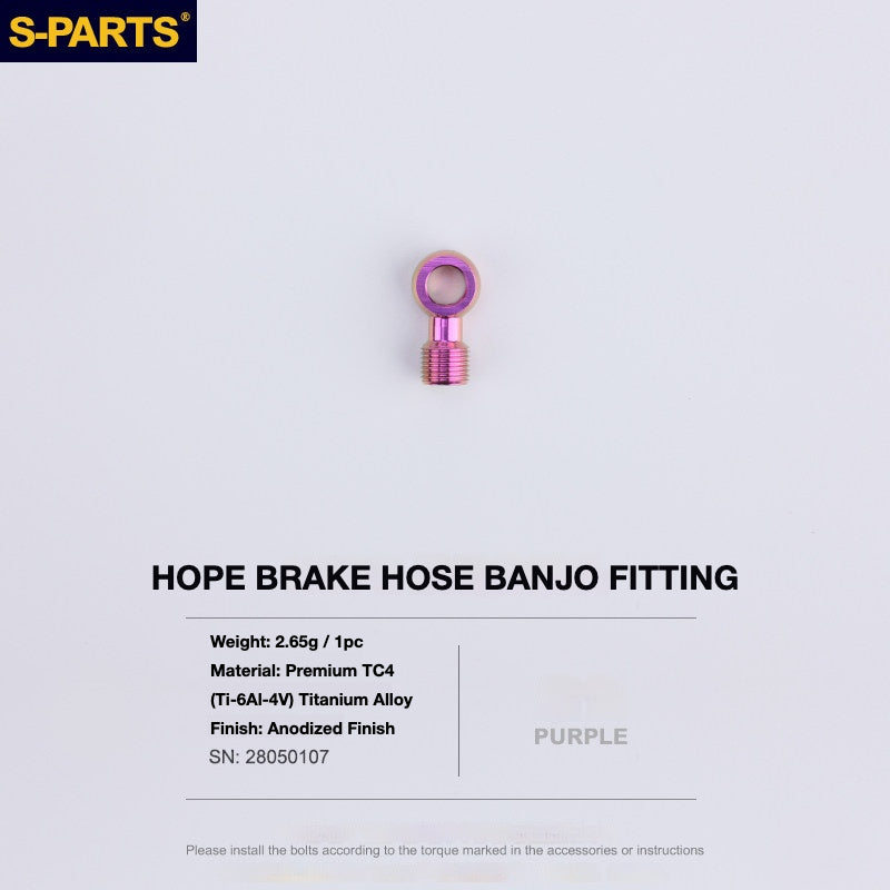Kit de Parafusos de Freio S-PARTS Titânio para HOPE V4 / TECH / RACE / TRAIL / ZONE | Ferragens de Freio MTB Ultraleve