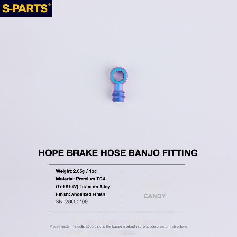 Kit de Parafusos de Freio S-PARTS Titânio para HOPE V4 / TECH / RACE / TRAIL / ZONE | Ferragens de Freio MTB Ultraleve