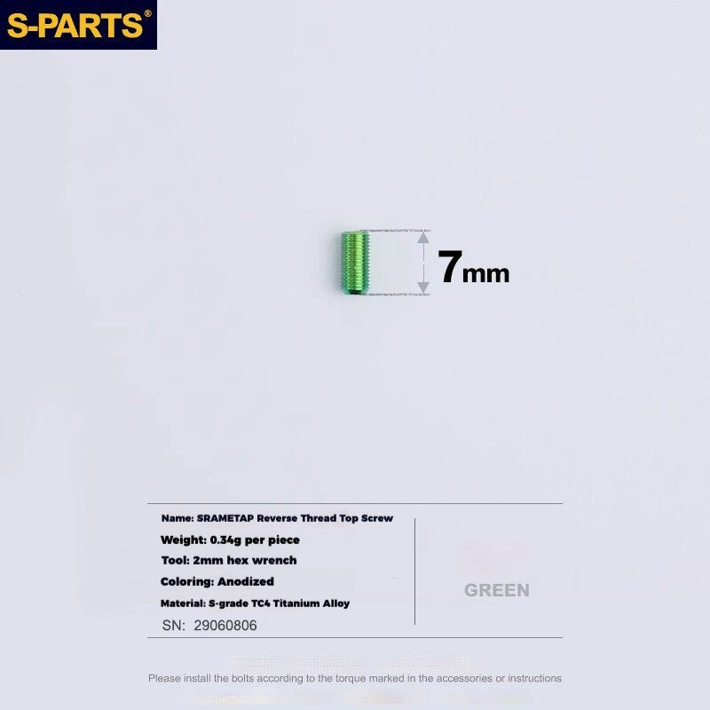 S-PARTS Titanium Drivetrain Hardware – SRAM RED AXS E1 Compatible Upgrade Kit