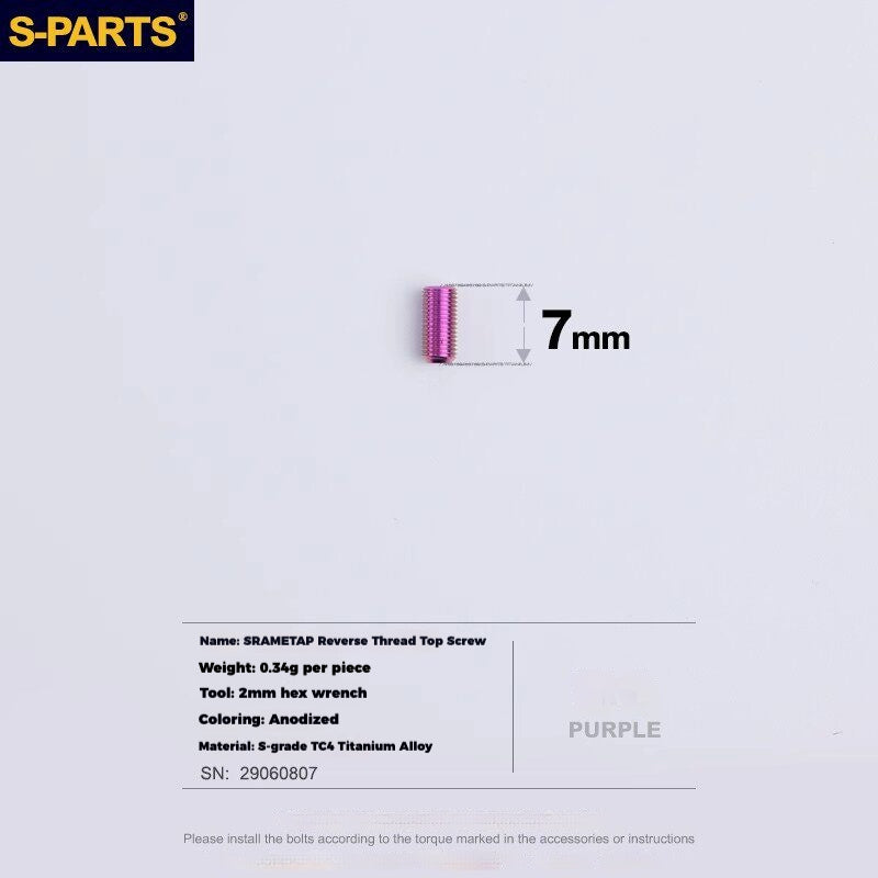 S-PARTS Titanium Drivetrain Hardware – SRAM RED AXS E1 Compatible Upgrade Kit