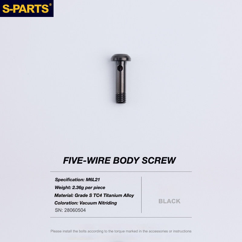 S-PARTS Titanium Disc Brake Bolt Kit for TRP DHR EVO | Ultra-Light MTB Brake Hardware