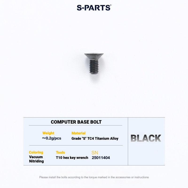S-PARTS TC4 Titanium Bolt Kit for Colnago Y1RS | Frame & Cockpit Screw Upgrade