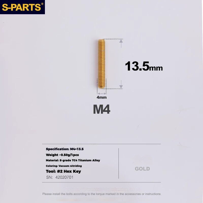 S-PARTS Titanium Drivetrain Hardware – SRAM RED AXS E1 Compatible Upgrade Kit