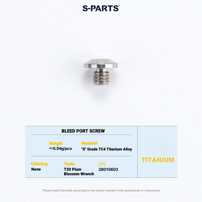 S-PARTS Titanium Disc Brake Bolt Kit for MAGENE QED Hydraulic Brake System