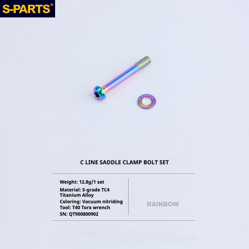 S-PARTS Titanium Bolt Upgrade Kit for Brompton | TC4 CNC Lightweight Frame & Hinge Hardware Set
