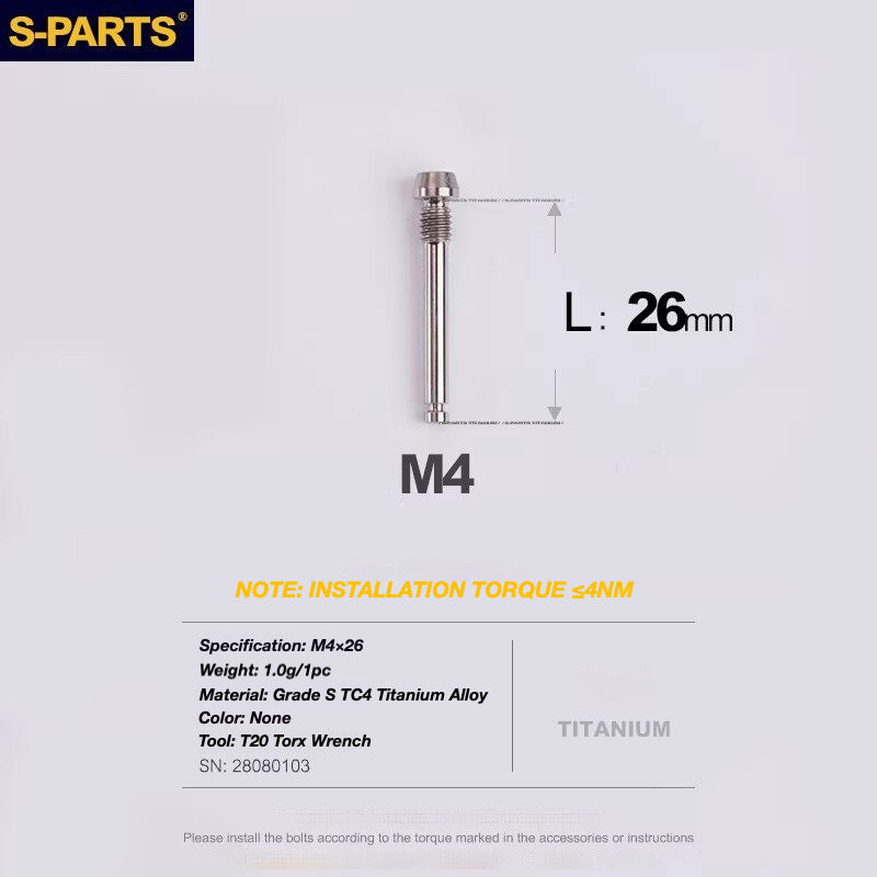 S-PARTS Titanium Disc Brake Bolt Kit for TRP DHR EVO | Ultra-Light MTB Brake Hardware