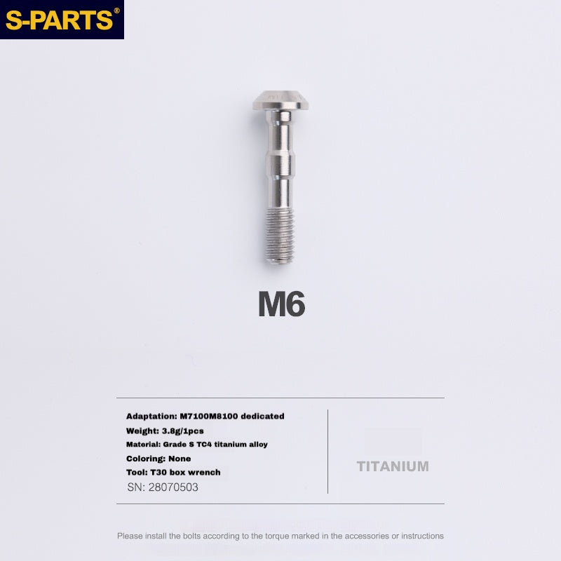 S-PARTS Boulon de corps d'étrier en titane pour Shimano R9120/R8070/M9120/M8100 | SRAM RED FOECE – Vis de montage de frein anodisées légères