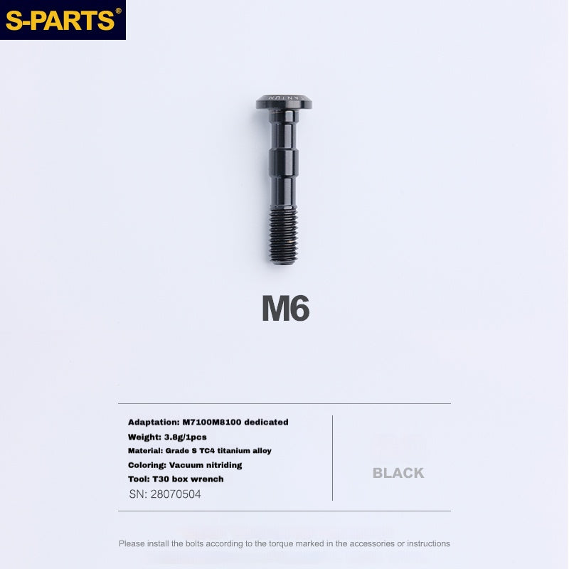 S-PARTS Boulon de corps d'étrier en titane pour Shimano R9120/R8070/M9120/M8100 | SRAM RED FOECE – Vis de montage de frein anodisées légères