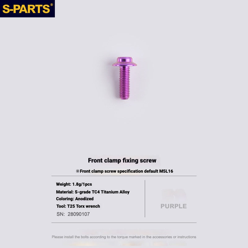 Kit de boulons en titane S-PARTS pour Shimano Ultegra Di2 R8170, frein à disque et levier de vitesses | Mise à niveau vélo de route