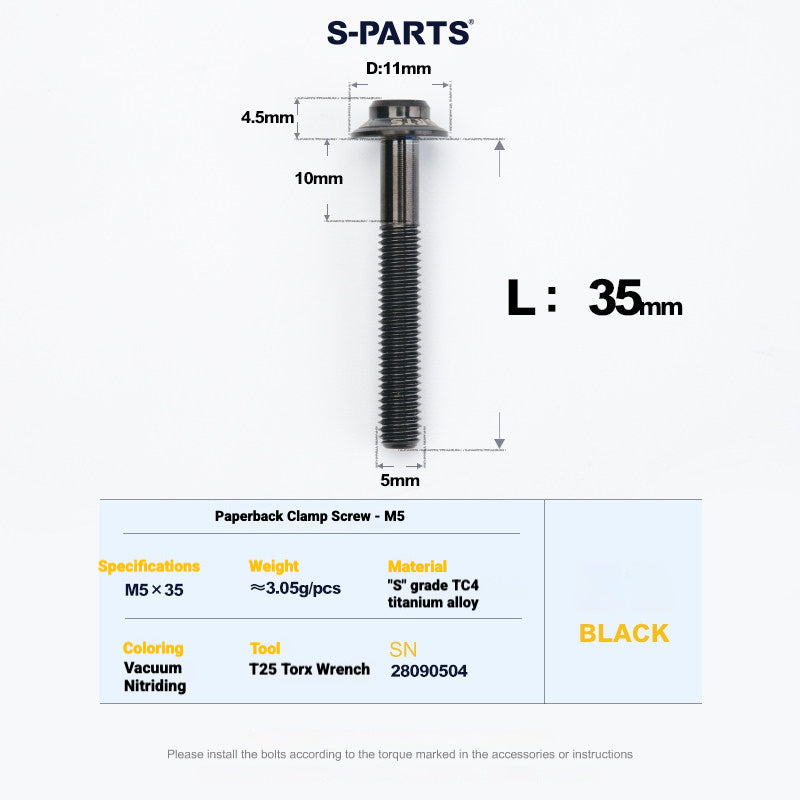 Kit de boulons en titane S-PARTS pour Shimano Ultegra Di2 R8170, frein à disque et levier de vitesses | Mise à niveau vélo de route