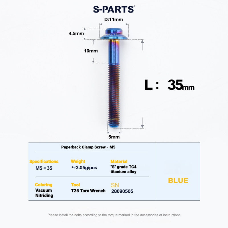Kit de boulons en titane S-PARTS pour Shimano Ultegra Di2 R8170, frein à disque et levier de vitesses | Mise à niveau vélo de route