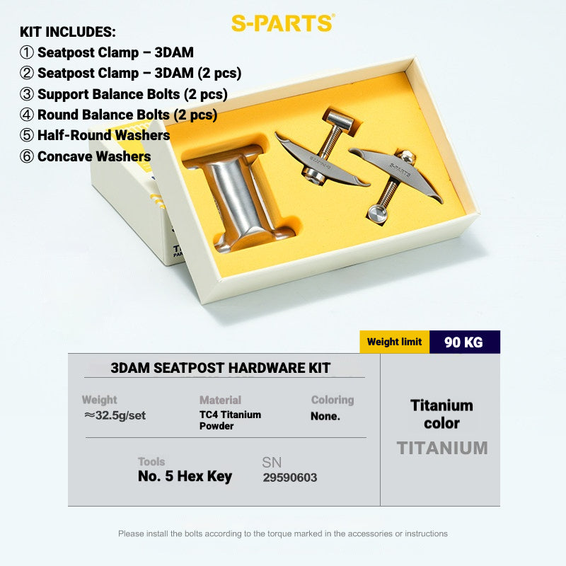 S-PARTS TC4 Titanium Bolt Kit for Colnago Y1RS | Frame & Cockpit Screw Upgrade
