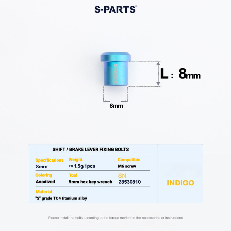 Kit de boulons en titane S-PARTS pour Shimano Ultegra Di2 R8170, frein à disque et levier de vitesses | Mise à niveau vélo de route