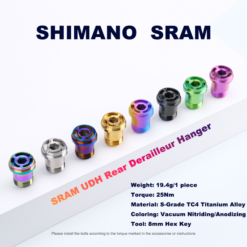 S-PARTS SHIMANO DA9270 R8150 R7100 SRAM Vis de pivot de dérailleur arrière en titane pour vélo de route