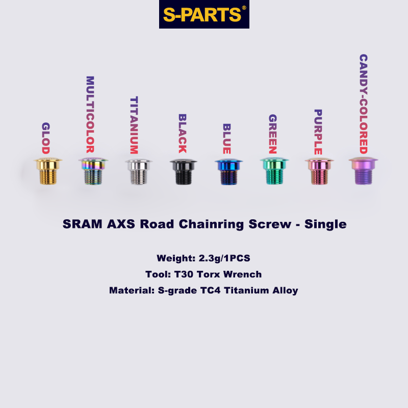S-Grade Parafusos para Catraca em Liga de Titânio TC4 - Compatível com SRAM AXS Road Bikes 3.5/7/8.5/10MM
