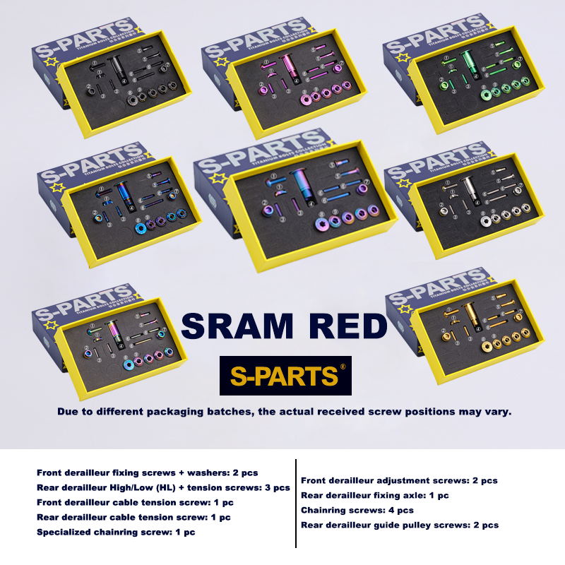 S-PARTS Vis en titane pour vélo de route Sram Red Force eTap RIVAL22 Speed