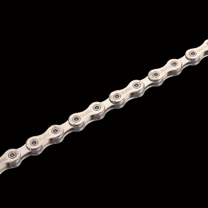Catena per bicicletta SUMC 12-VELOCITÀ non cava in acciaio 126 maglie Catena per bicicletta con fibbia magica