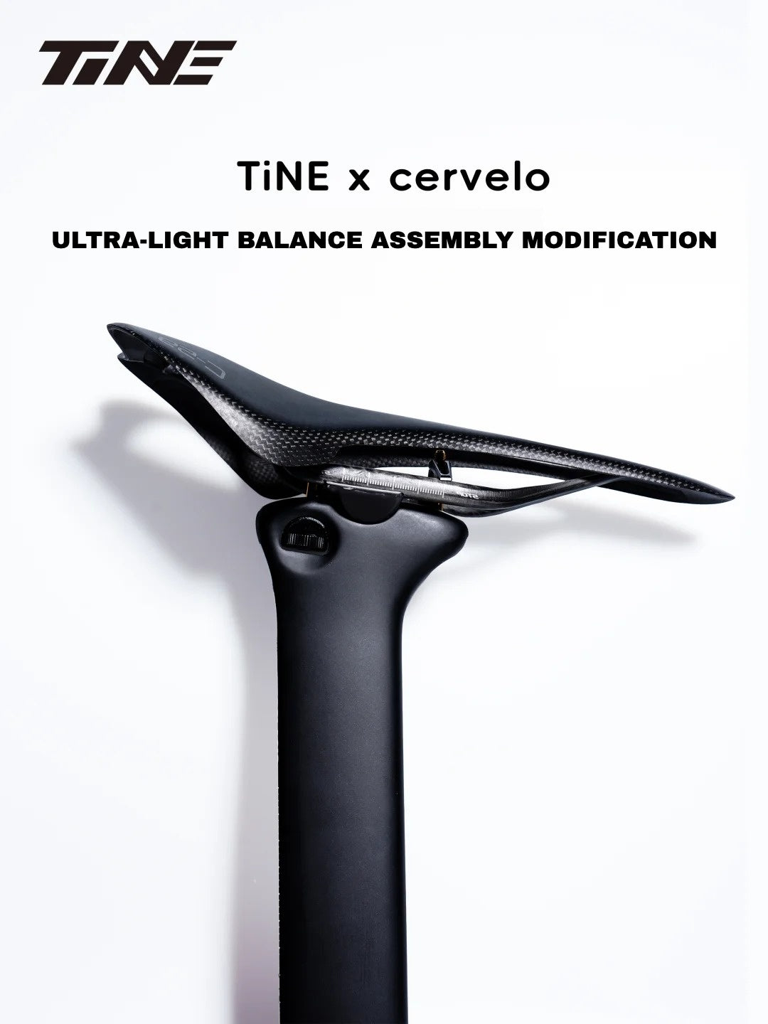 Kit de Abraçadeira de Selim TiNE Ultra-Leve em Titânio para Canotes Cervelo | 21.4g | Redução de Peso de 65.3%