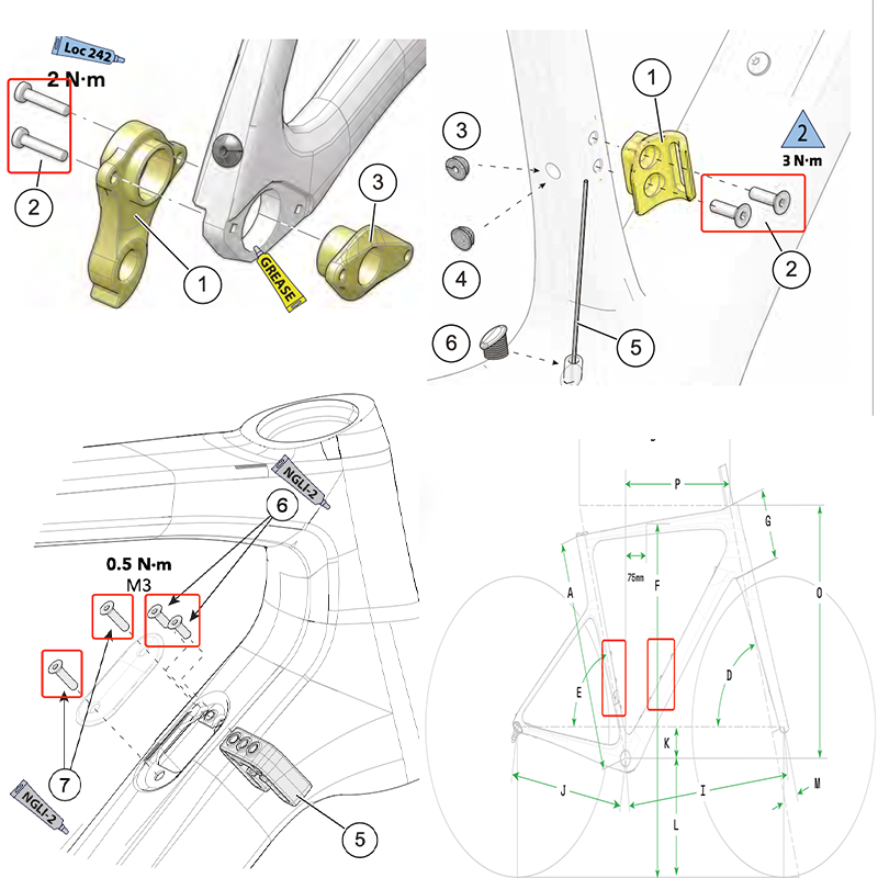 S-PARTS Комплект для модернизации титановыми болтами для Cannondale SuperSix EVO - Максимально легкое и высокопроизводительное решение