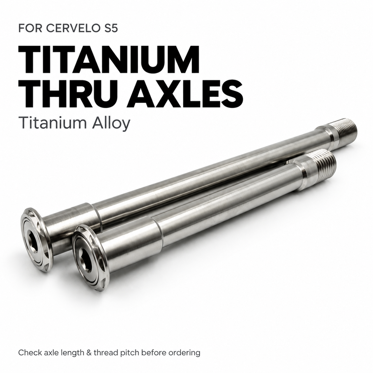 Titanium Thru Axles for Cervélo S5 – UDH & 2022–2025 Versions 27g