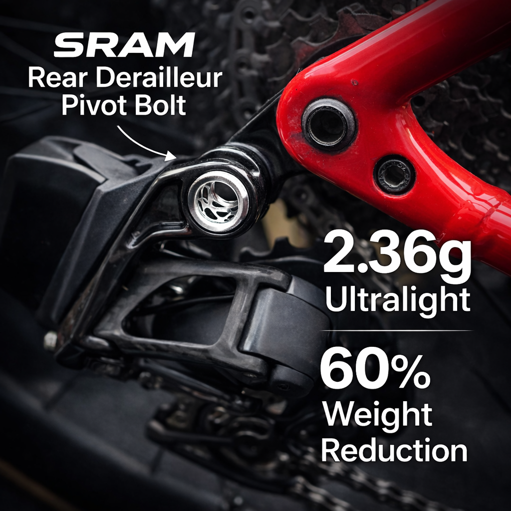 Parafuso de pivô do câmbio traseiro SRAM em alumínio 7075 ultraleve | Upgrade com redução de 60% no peso