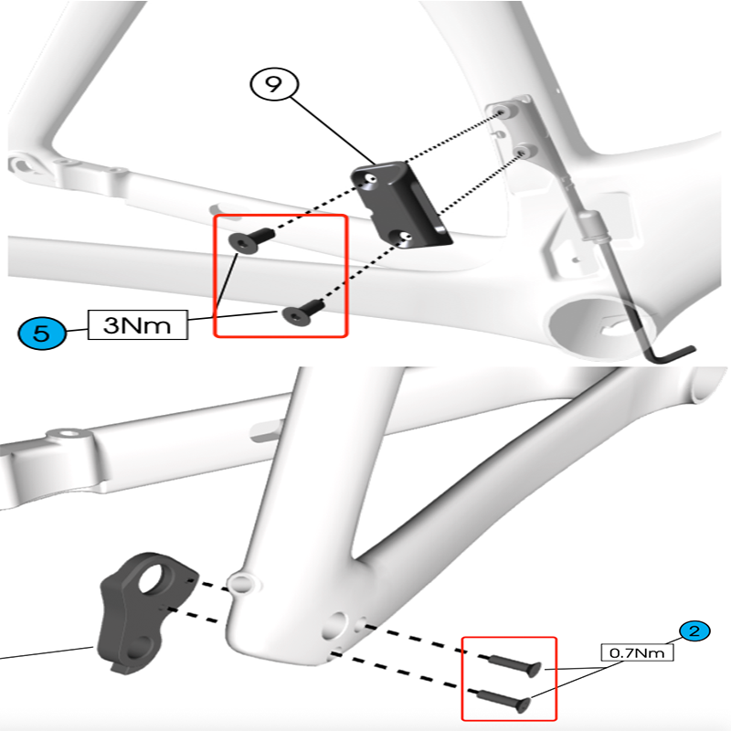 Kit Completo de Atualização de Parafuso de Titânio para Trek Madone Gen7 SLR/SL e Kits de Freio com Troca Shimano/SRAM
