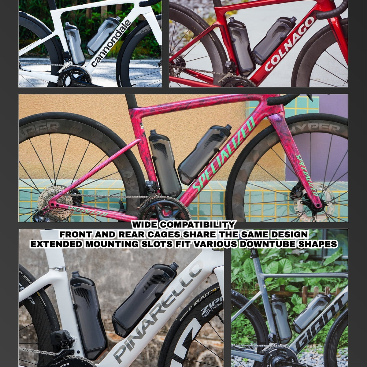 INCOLOR Aero Cycling Bottle & Carbon Cage｜Aero Water Bottle｜Save Up to 8W｜600ml / 620ml｜Bottle + Cage Set Options