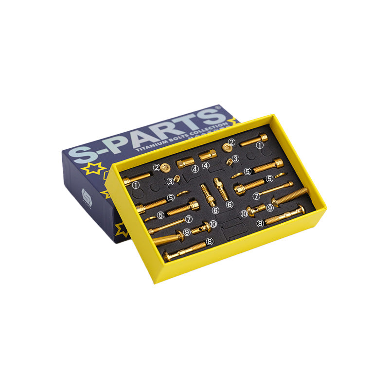 S-PARTS Kit de vis en alliage de titane pour VTT, pour ensembles de vitesses et freins SHIMANO XT M8100/M7100